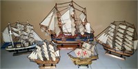 Group of 5 Historic 18th Century Ship Models