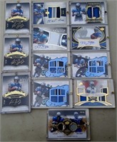 Group of 12 Detroit Lions Scarce Signed Cards