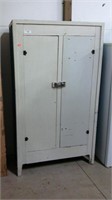 Painted Storage Cabinet  With Key 38" X  66" Tall