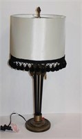 Metal Lamp with Ram Head Accents with