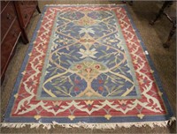 Area Rug with Floral Motif