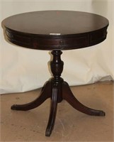 Vintage Mahogany Drum Table with Two
