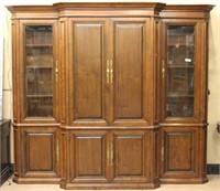 Nice Large Wall Unit with Lighted Side Curio