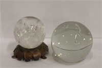 Glass Spheres (Lot of 2)