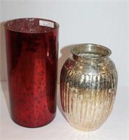 Metal & Mercury Glass Vase
