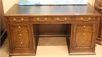 Nice Sligh Desk with Leather Inset Top