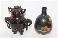 Asian Vase & Lidded Asian Décor