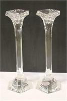 Pair of Crystal Candlestick Holders