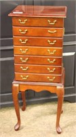 Mahogany Finish Standing Jewelry Box