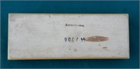 White sharpening stone in a 2-piece wooden box