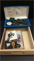 JEWELLERY, POCKET WATCH AND PINS