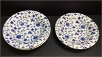 4 BLUE AND WHITE CHINA BOWLS