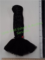 Vintage Mattel Barbie Long Black Sequin Dress