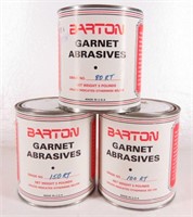 (3) 5 Lb Cans of "BARTON" GARNET ABRASIVES