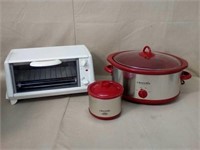 2 PC. Crock pot and toaster oven