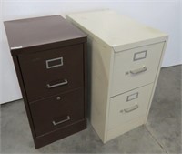 (2) Two Drawer Metal Filing Cabinets