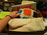 PILLOW CASES, CROCHETED THROW, EXIT SIGN AND MORE