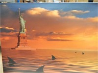 UNFRAMED PRINT ON CANVAS-STATUE OF LIBERTY