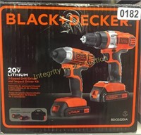 Black+Decker Drill/Driver & Impact Driver Kit $110