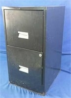 Black filing cabinet with apologies