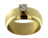 14kt Gold Brilliant 1/4 ct Diamond Solitaire Ring