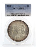 1886 MS66 Morgan Silver Dollar *KEY Gem Grade