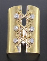 14kt Gold XL 26mm Diamond Designer Ring