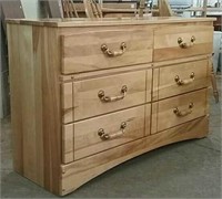 6 drawer wooden dresser 49x16 x32H