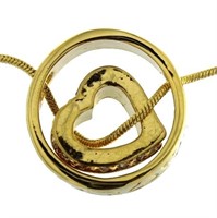 Swarovski Goldtone Heart Pendant