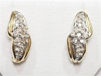41R- 14k gold diamond 0.40ct earrings -$2,750