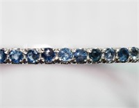 20R- sterling sapphire 5.99ct bracelet -$750