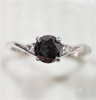 33R- 14k gold black & white diamond ring -$1,900