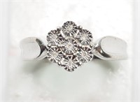 30R- Sterling silver size 7 diamond ring -$300