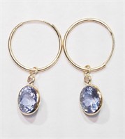 27R- 14k tanzanite & diamond earrings -$3,150