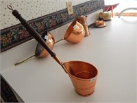 Antique Copper Dipper - Handle is Hand Turned
