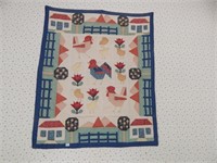 Rooster Quilt 36" W x 45" H