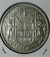 1949 Canada silver half dollar