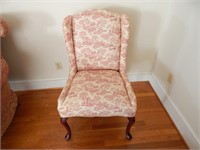 Toile Queen Ann Style Chair 23" W x 38" H