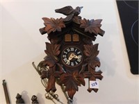 Leaves & Bird German Black Forest Cuckoo Clock