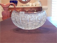 Hand Cut American Brilliant Bowl - Oblong 8"