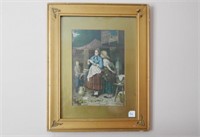 Framed Museum Art in Gold Tone Frame