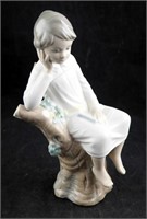 Genuine Lladro Porcelain Boy Figurine 8" Spain