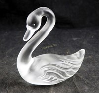 Vintage Fenton Solid Glass Swan Figurine 4"