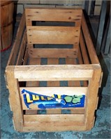 Vintage Lucky Slatted 24" Wood Fruit Crate