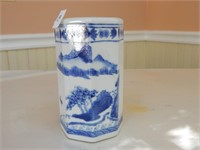 Asian Blue and White Vase6" tall