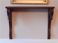 Antique Wood Shelf with Finials