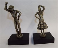 Pair Of Decorative Flamenco Dancer Figurines