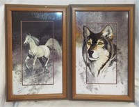 Pair Of Framed Animal Prints