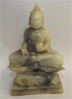 Chinese Hardstone Carved Buddha Sculpture