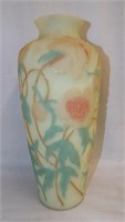 High Relief Decorated Floral Glass Vase